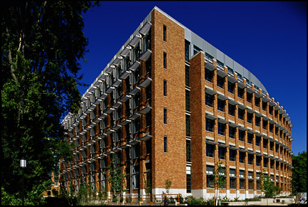 A photo of the Allen Center building