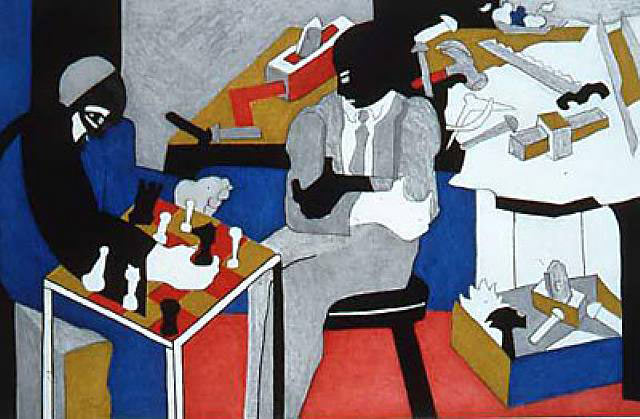 Builders Chess by Jacob Lawrence