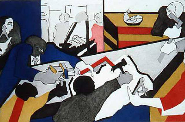 Builders #10 by Jacob Lawrence