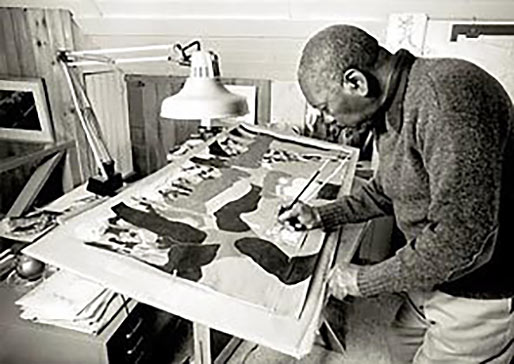 Photo of Jacob Lawrence by Mary Randlett